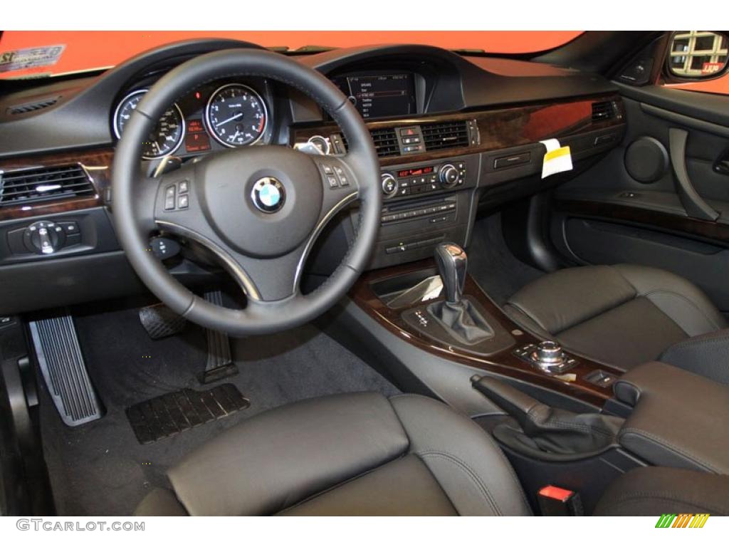 Black Interior 2011 BMW 3 Series 335i Convertible Photo #39483061