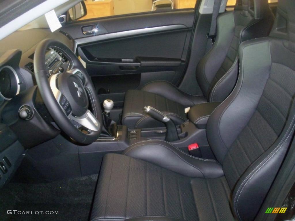 Black Interior 2011 Mitsubishi Lancer Evolution GSR Photo #39483117