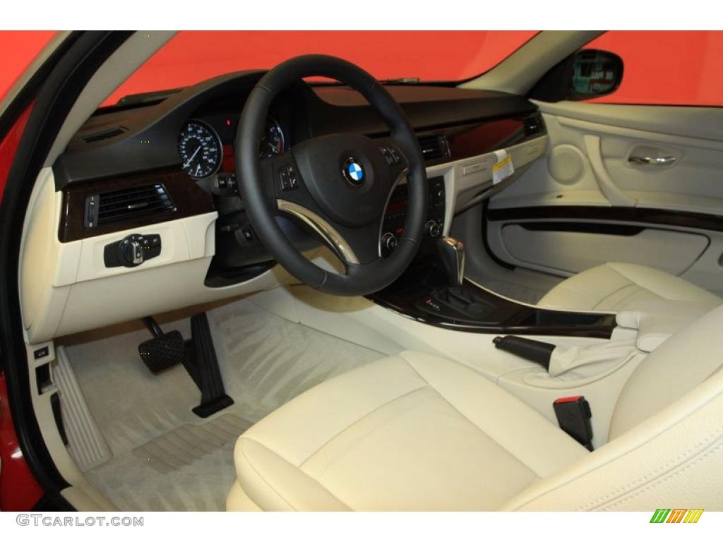 Cream Beige Interior 2011 BMW 3 Series 335i Coupe Photo #39483541