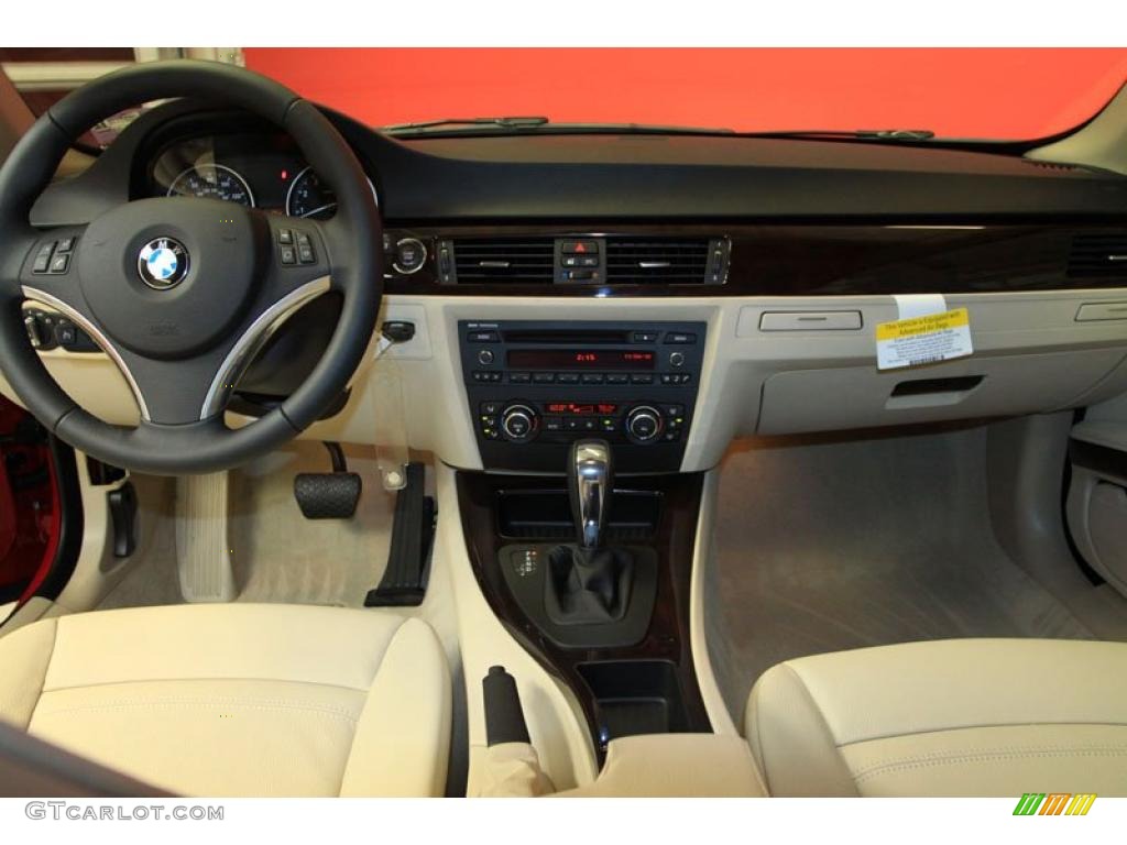 2011 BMW 3 Series 335i Coupe Cream Beige Dashboard Photo #39483573