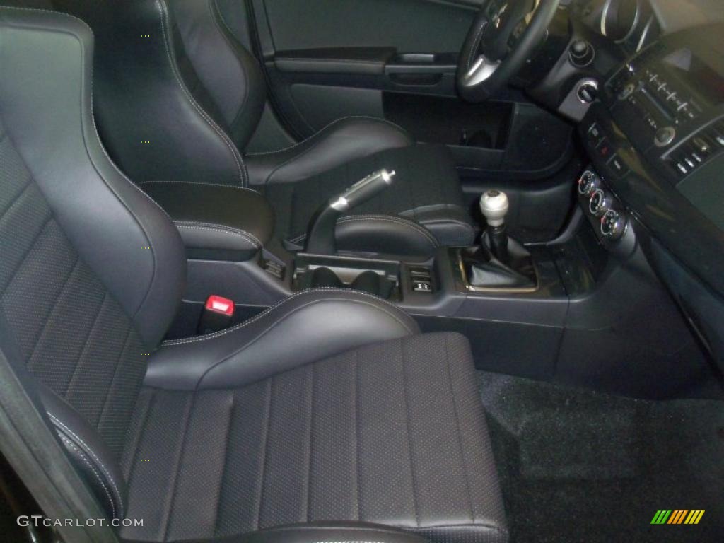 Black Interior 2011 Mitsubishi Lancer Evolution GSR Photo #39483609