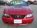 2002 Laser Red Metallic Ford Mustang V6 Convertible  photo #13