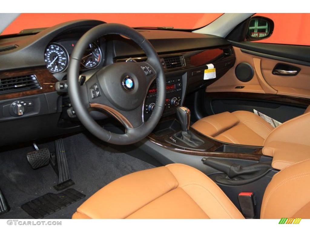 Saddle Brown Dakota Leather Interior 2011 BMW 3 Series 335i Coupe Photo #39483741