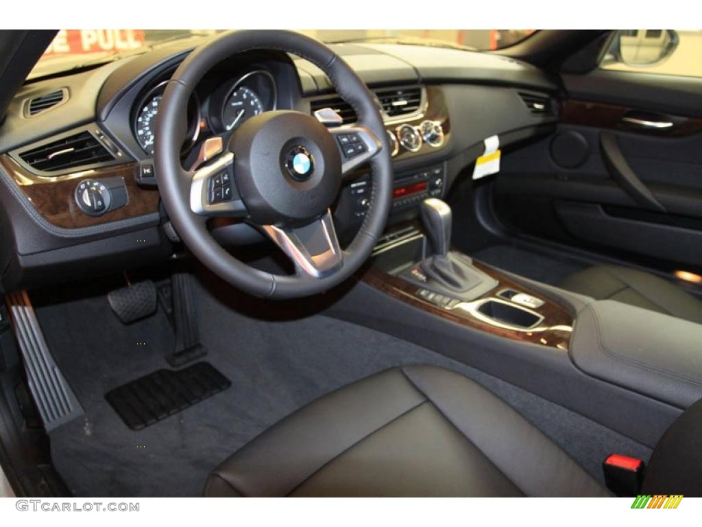 Black Interior 2011 BMW Z4 sDrive30i Roadster Photo #39484269