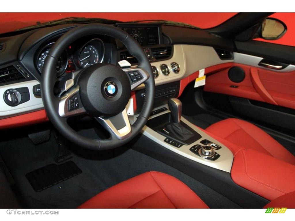 Coral Red Interior 2011 BMW Z4 sDrive30i Roadster Photo #39485113