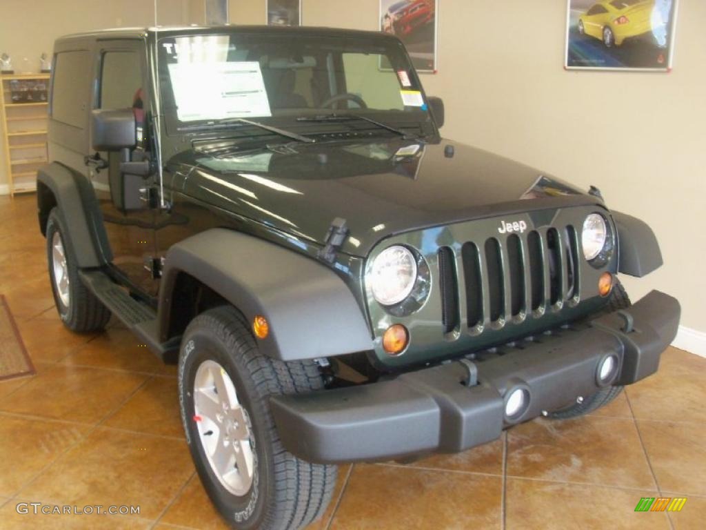 2011 Wrangler Sport S 4x4 - Natural Green Pearl / Black photo #12