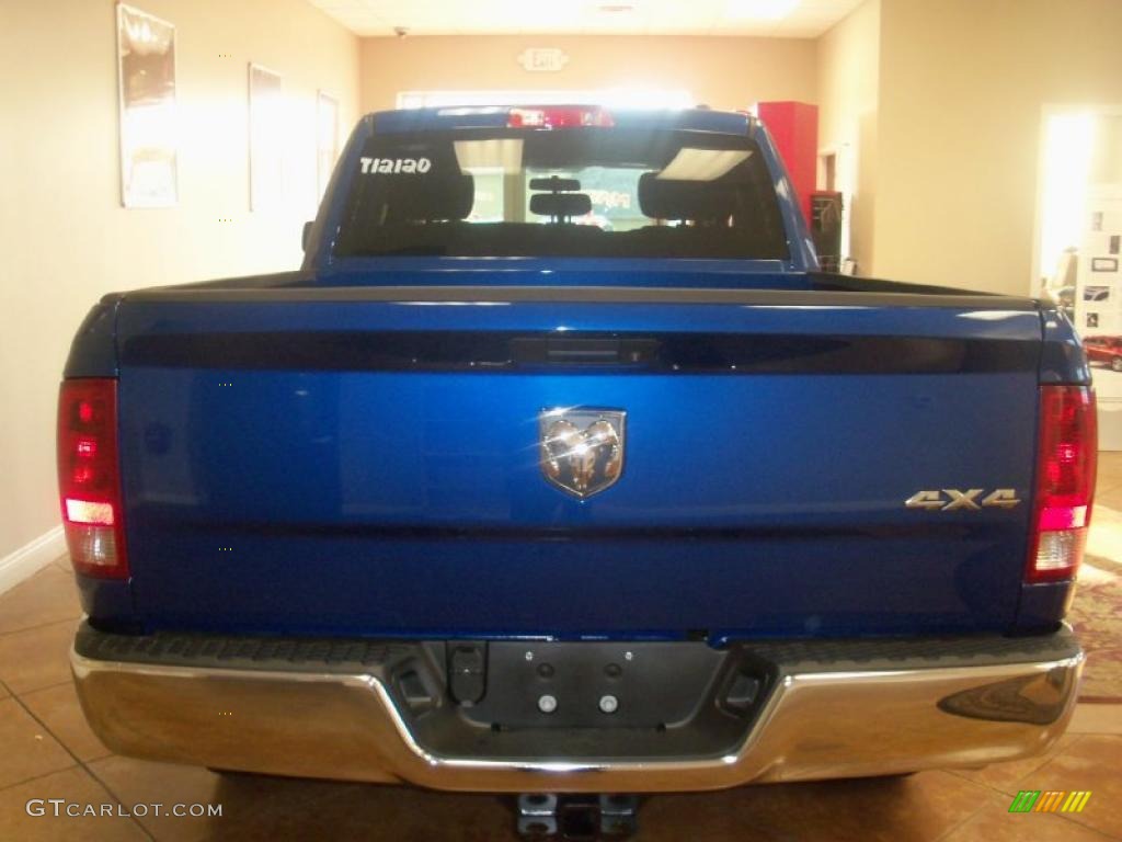 2011 Ram 1500 ST Quad Cab 4x4 - Deep Water Blue Pearl / Dark Slate Gray/Medium Graystone photo #10