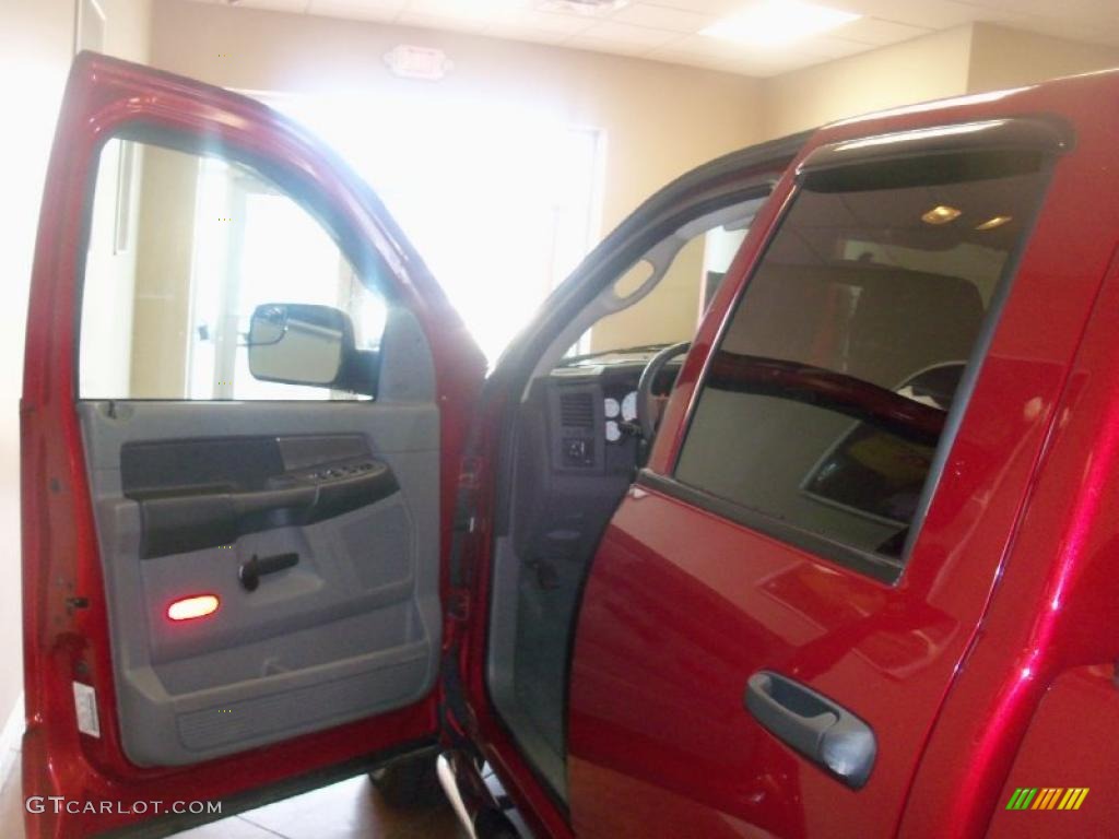 2007 Ram 1500 ST Quad Cab 4x4 - Inferno Red Crystal Pearl / Medium Slate Gray photo #18