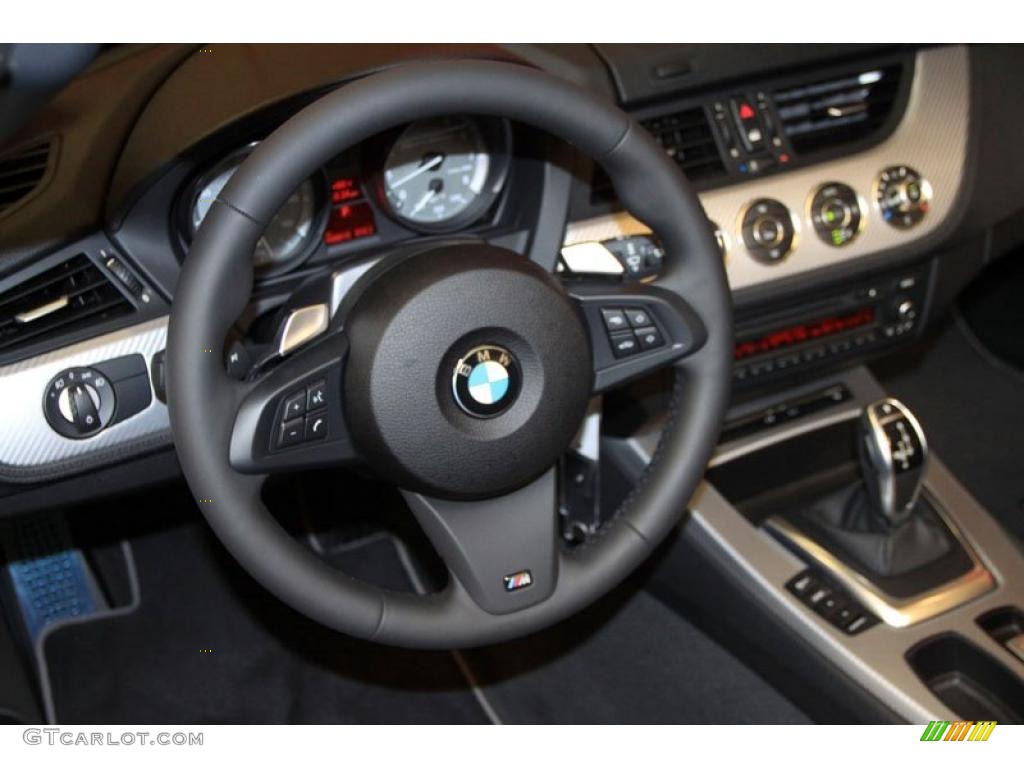 2011 BMW Z4 sDrive35is Roadster Black Steering Wheel Photo #39486185