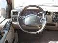 Medium Graphite 2000 Ford F250 Super Duty XL Crew Cab Steering Wheel