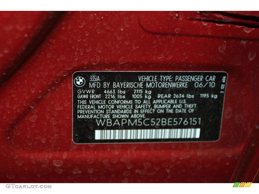 2011 3 Series 335i Sedan - Vermillion Red Metallic / Oyster/Black Dakota Leather photo #7