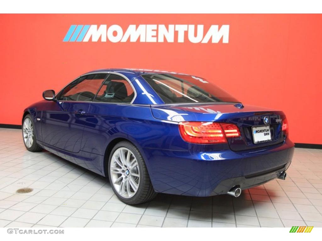 2011 3 Series 335i Convertible - Le Mans Blue Metallic / Black photo #3
