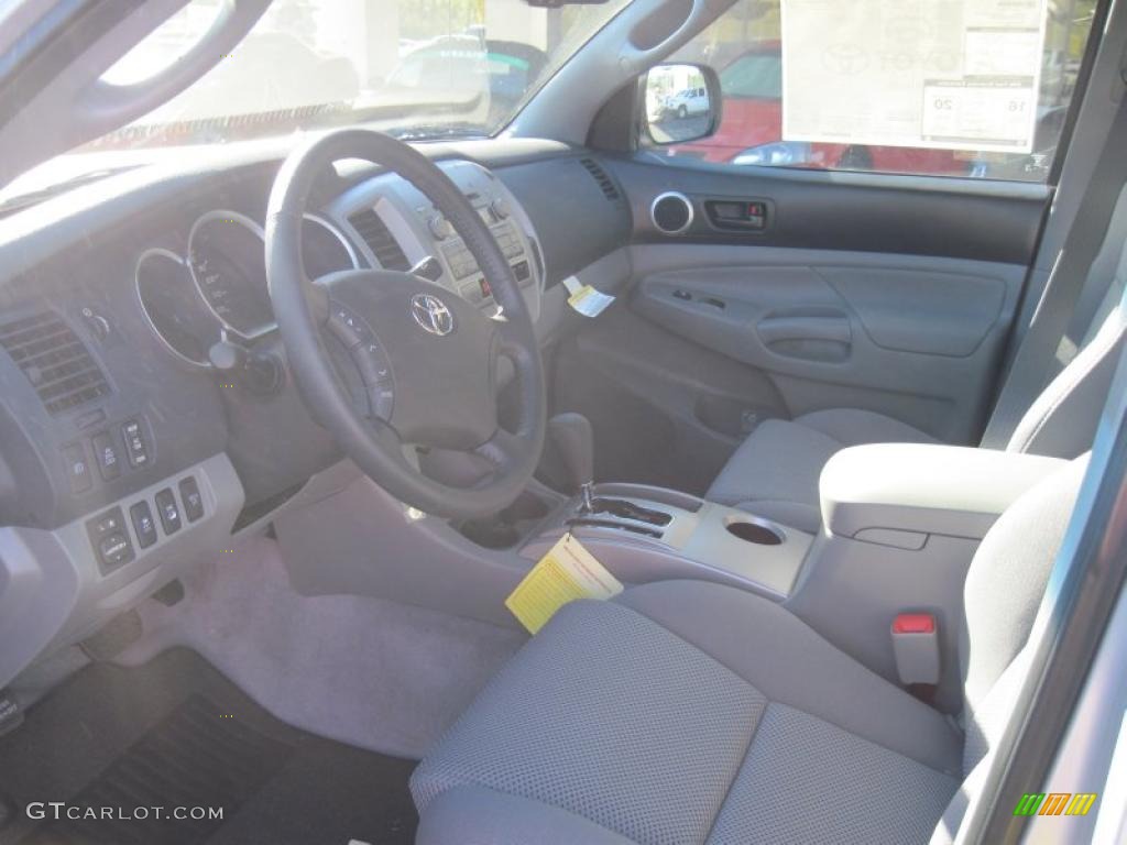 Graphite Gray Interior 2011 Toyota Tacoma TX Double Cab 4x4 Photo #39488816