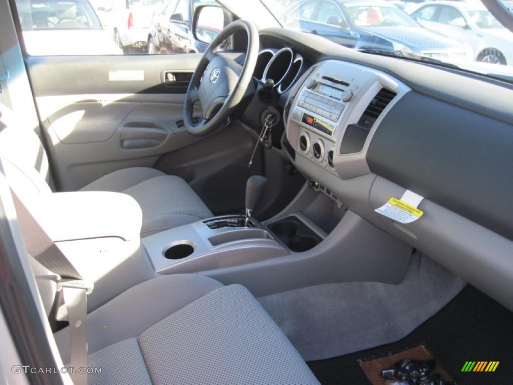 Graphite Gray Interior 2011 Toyota Tacoma TX Double Cab 4x4 Photo #39488880