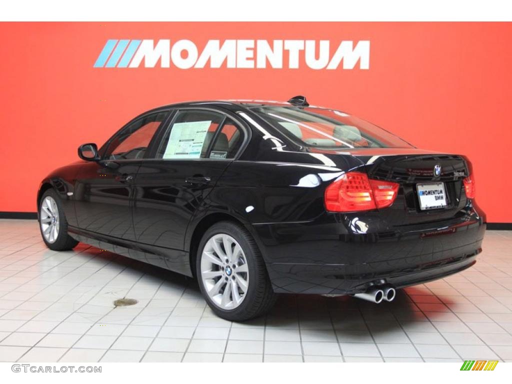 2011 3 Series 328i Sedan - Jet Black / Oyster/Black Dakota Leather photo #3