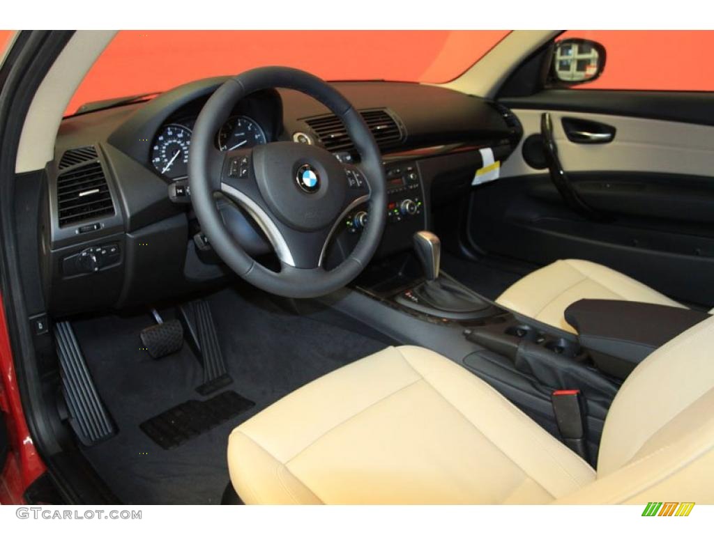 Savanna Beige Interior 2011 BMW 1 Series 128i Coupe Photo #39490628