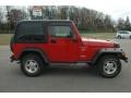 2001 Flame Red Jeep Wrangler Sport 4x4  photo #8