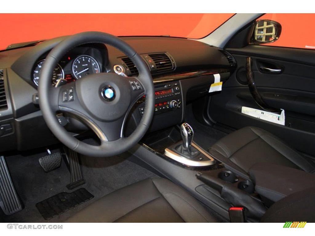 Black Interior 2011 BMW 1 Series 135i Coupe Photo #39491056
