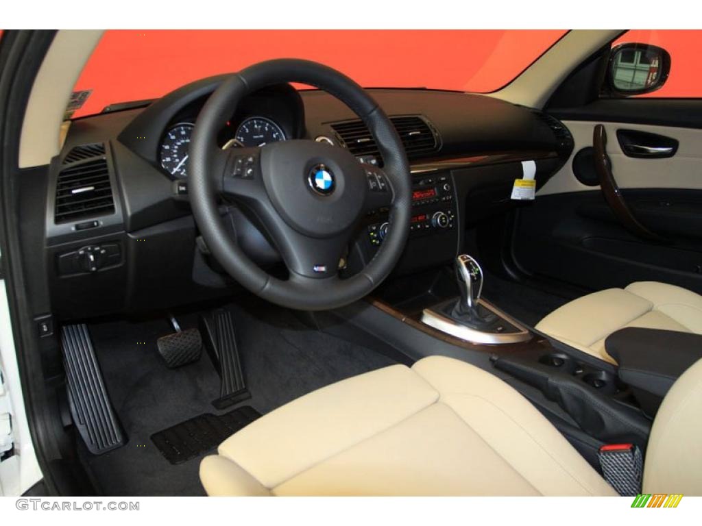 Taupe Interior 2011 BMW 1 Series 135i Coupe Photo #39491272