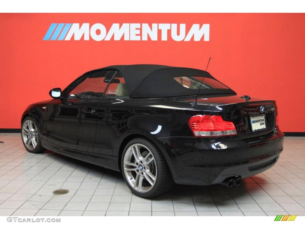 2011 1 Series 135i Convertible - Black Sapphire Metallic / Savanna Beige photo #3