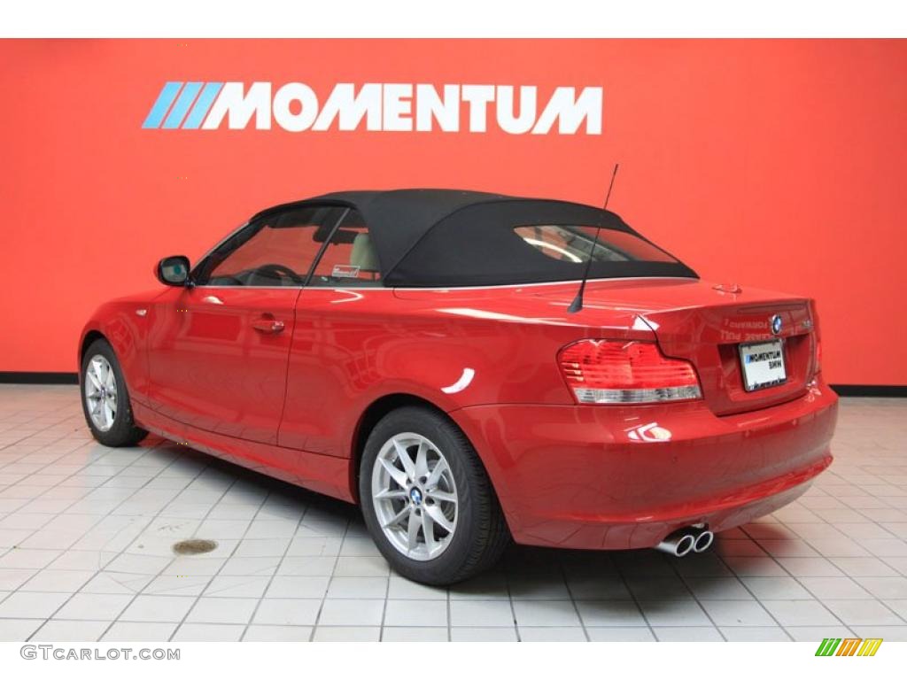 2011 1 Series 128i Convertible - Crimson Red / Savanna Beige photo #3