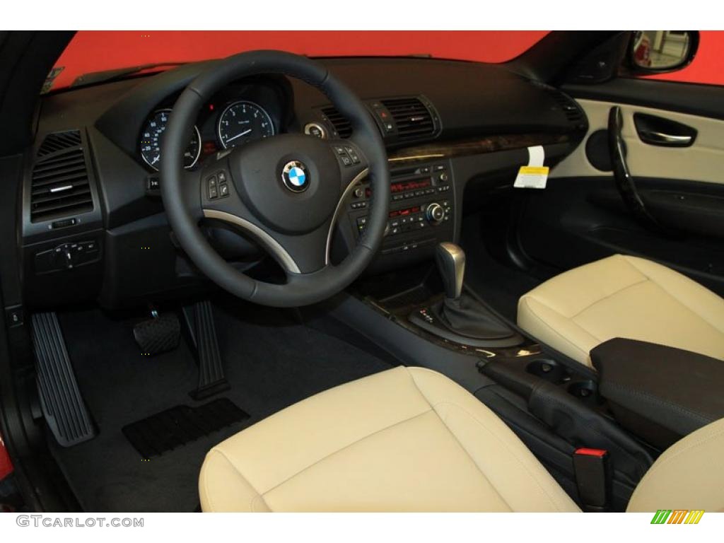Savanna Beige Interior 2011 BMW 1 Series 128i Convertible Photo #39491960