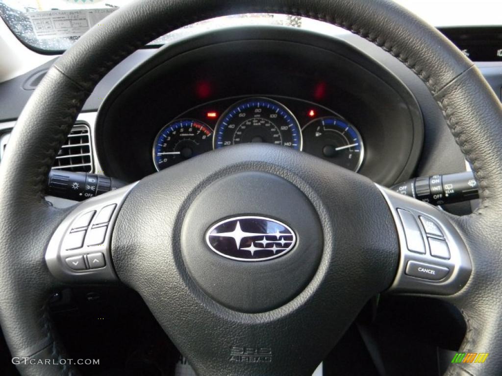 2010 Subaru Forester 2.5 X Limited Black Steering Wheel Photo #39495696