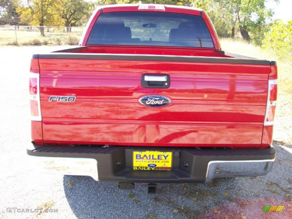 2010 F150 XLT SuperCrew - Vermillion Red / Medium Stone photo #5