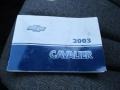 2003 Arrival Blue Metallic Chevrolet Cavalier Coupe  photo #18