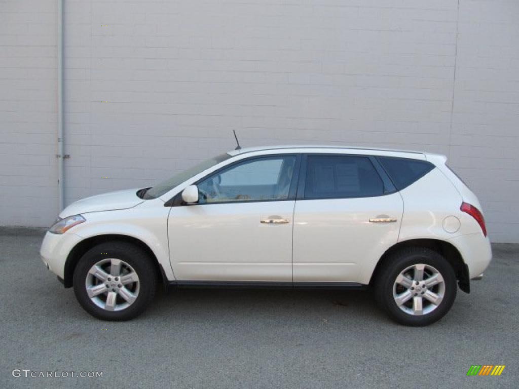 2007 Murano S AWD - Glacier Pearl White / Cafe Latte photo #2