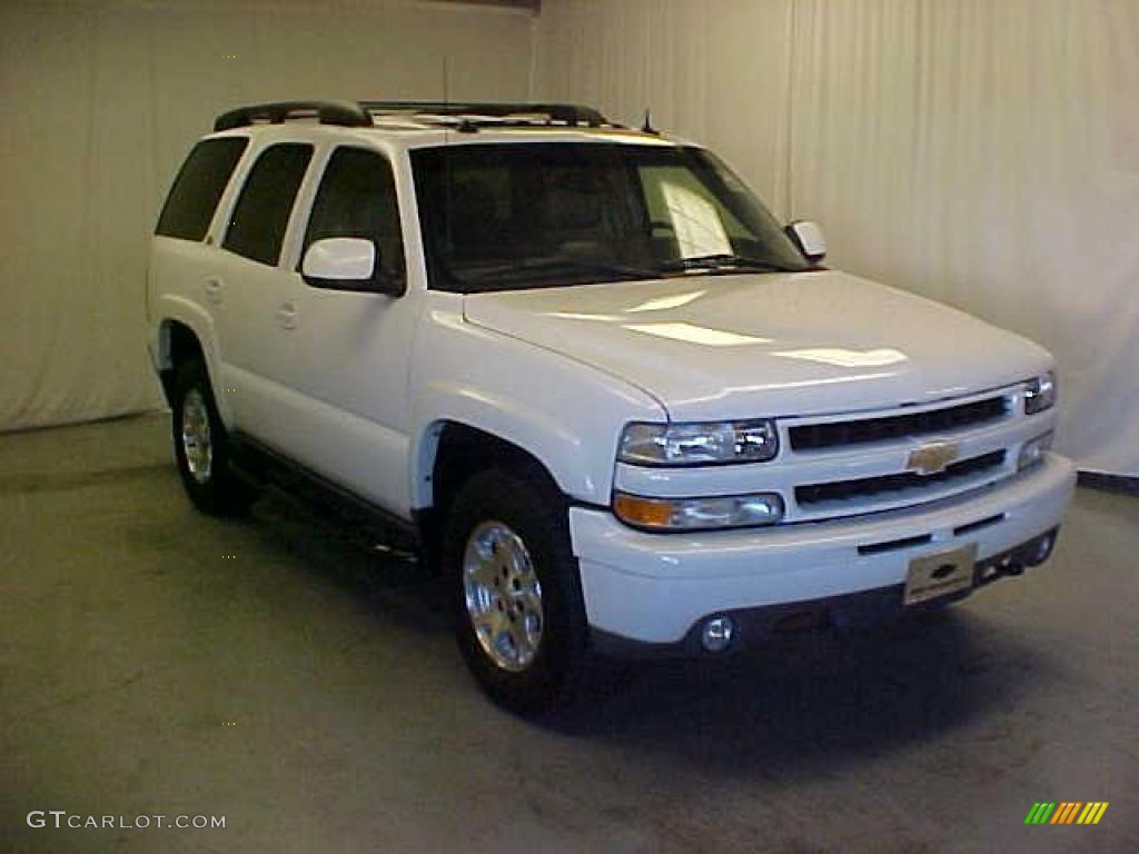 2003 Tahoe LS 4x4 - Summit White / Gray/Dark Charcoal photo #1