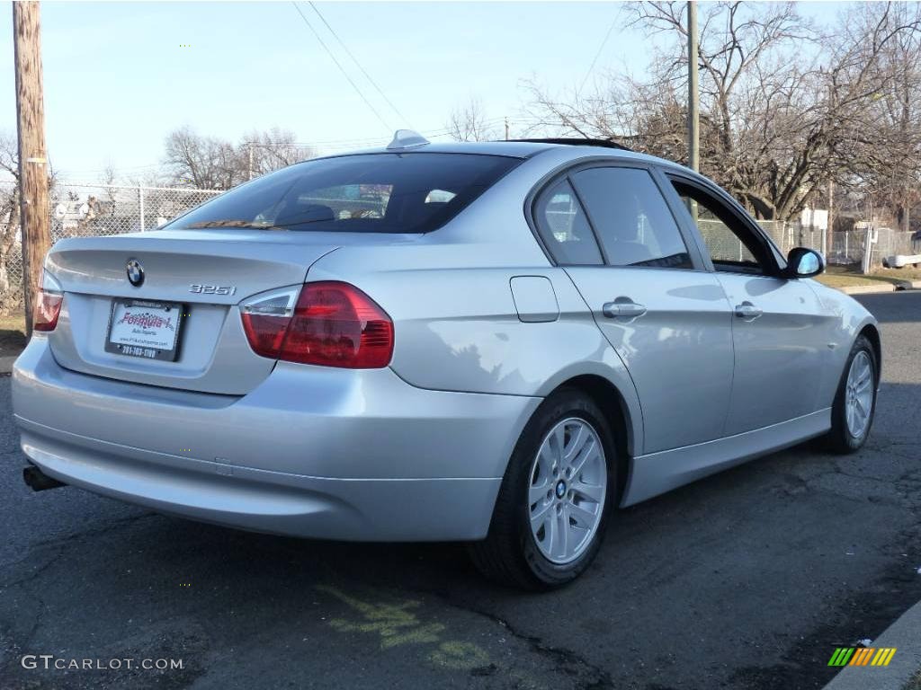 2006 3 Series 325i Sedan - Titanium Silver Metallic / Black photo #3