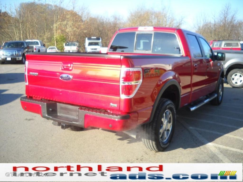 2010 F150 FX4 SuperCrew 4x4 - Red Candy Metallic / Black photo #6