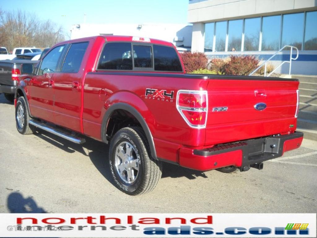 2010 F150 FX4 SuperCrew 4x4 - Red Candy Metallic / Black photo #8