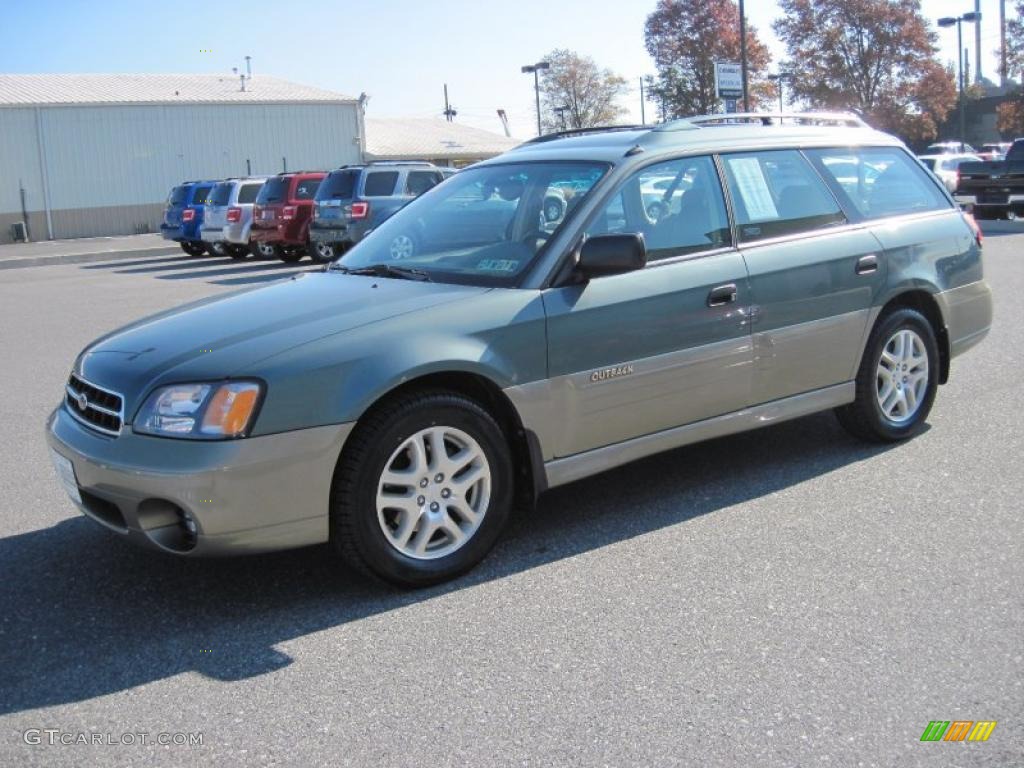 2001 Outback Wagon - Wintergreen Metallic / Beige photo #3