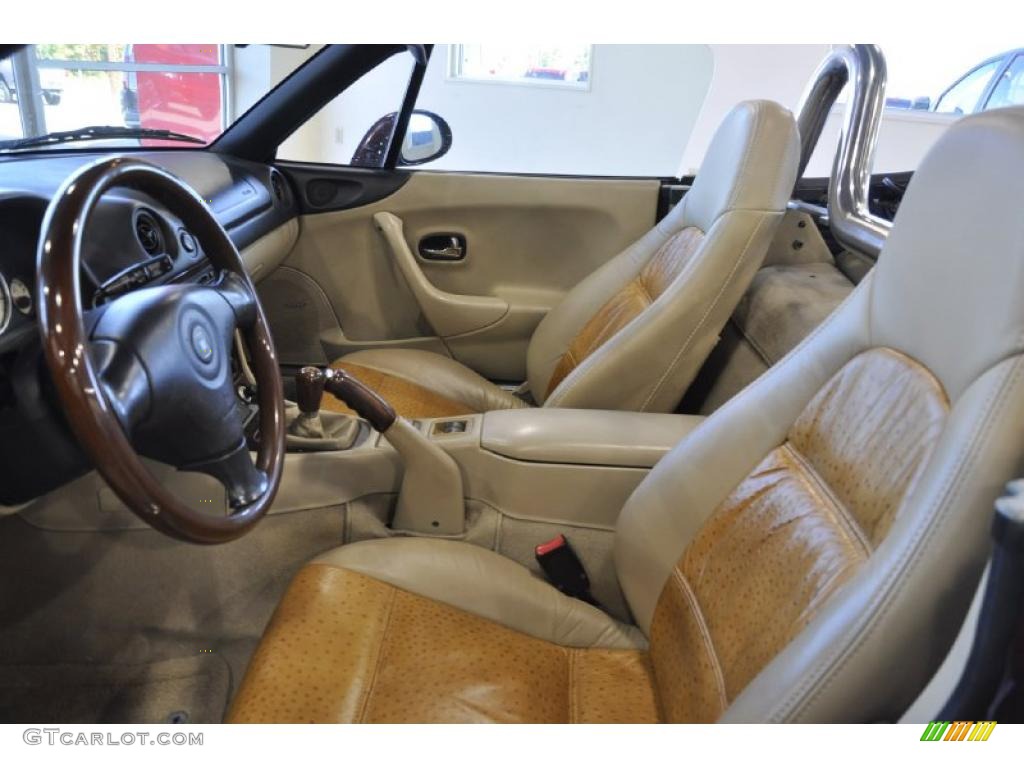 Beige Interior 2000 Mazda MX-5 Miata Special Edition Roadster Photo #39511704