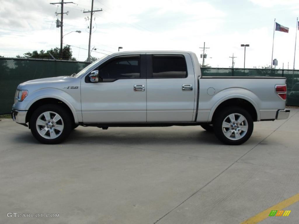 2010 F150 Lariat SuperCrew - Ingot Silver Metallic / Black photo #6