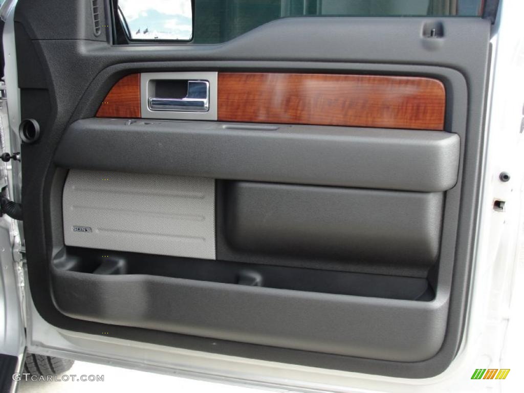 2010 Ford F150 Lariat SuperCrew Black Door Panel Photo #39512388