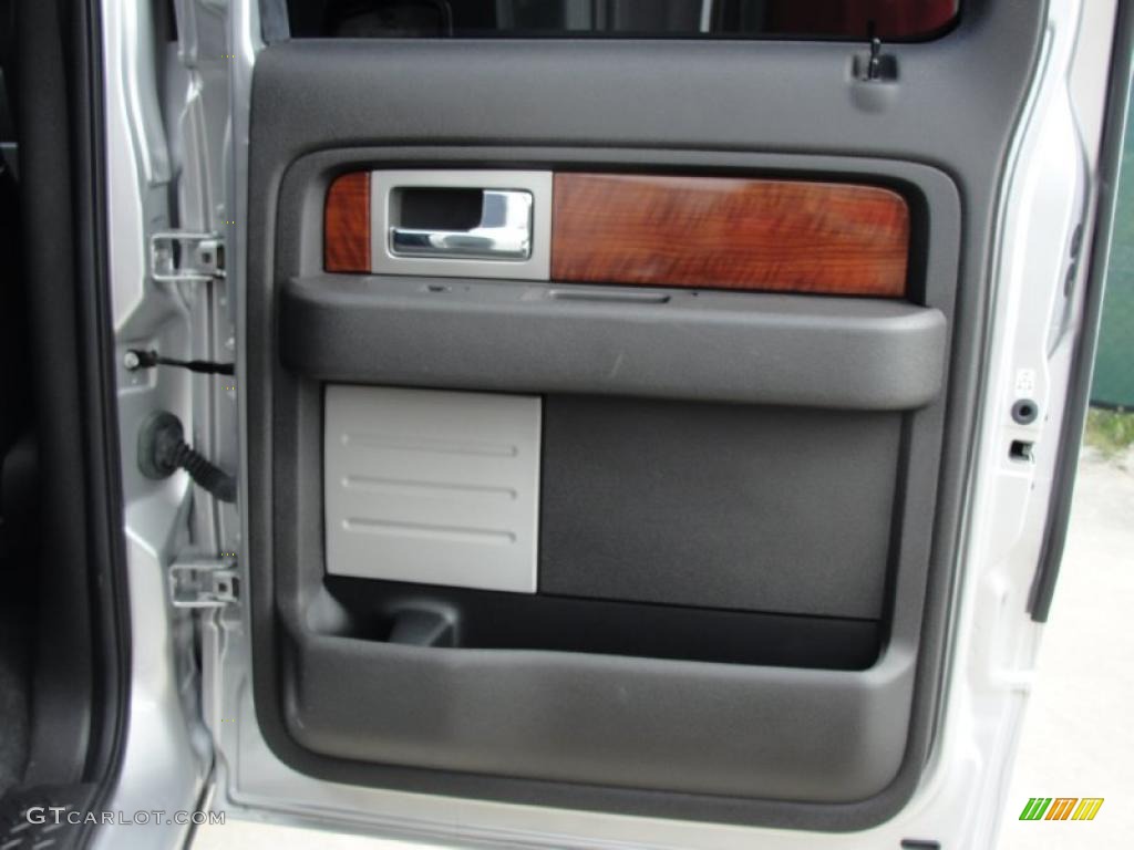 2010 Ford F150 Lariat SuperCrew Black Door Panel Photo #39512472