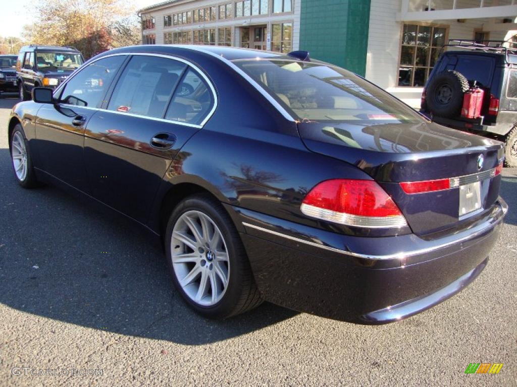 2005 7 Series 745Li Sedan - Orient Blue Metallic / Dark Beige/Beige III photo #3