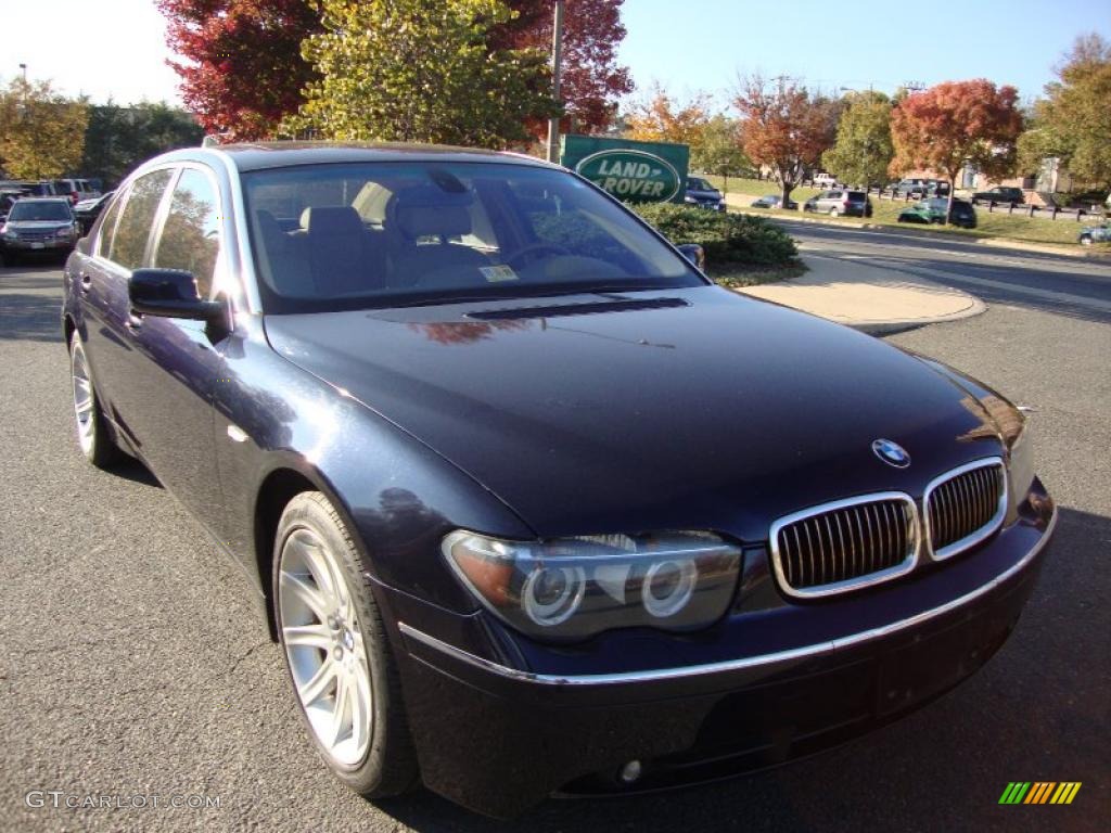 2005 7 Series 745Li Sedan - Orient Blue Metallic / Dark Beige/Beige III photo #8