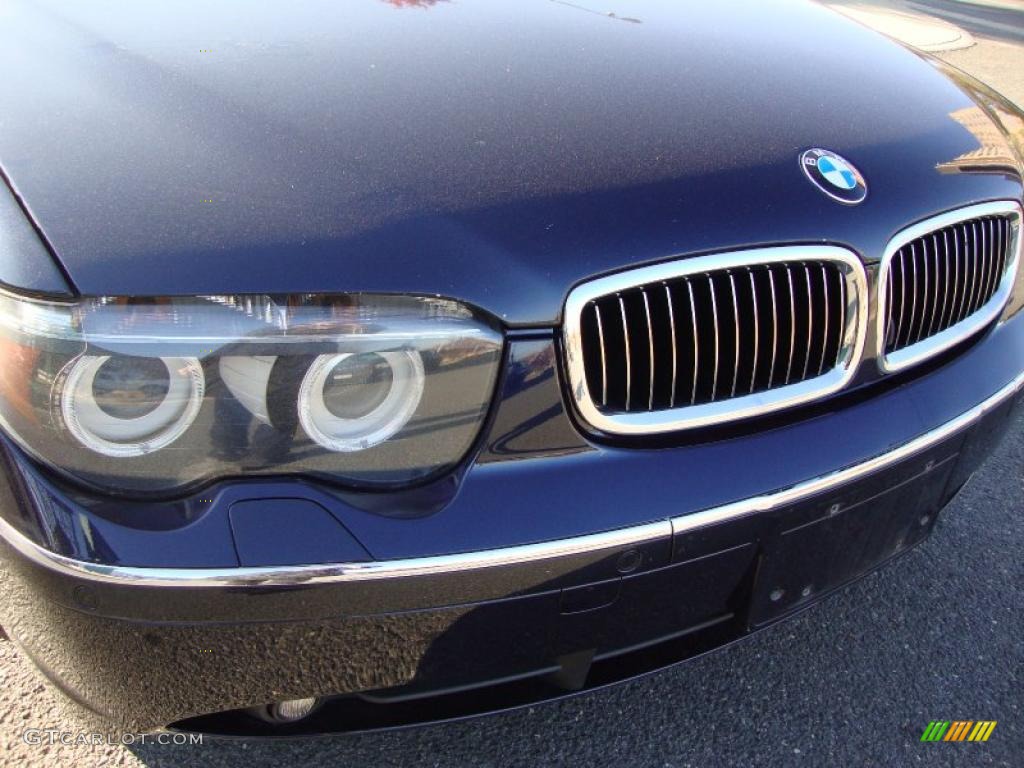 2005 7 Series 745Li Sedan - Orient Blue Metallic / Dark Beige/Beige III photo #9