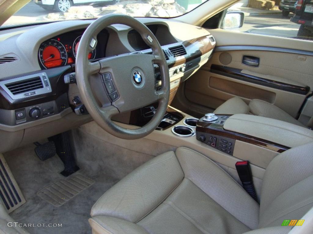 2005 BMW 7 Series 745Li Sedan Dark Beige/Beige III Dashboard Photo #39513656