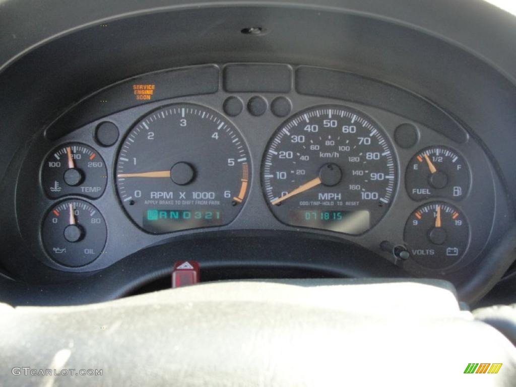 2002 Chevrolet S10 LS Extended Cab Gauges Photo #39513703