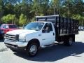 2002 Oxford White Ford F550 Super Duty XL Regular Cab 4x4 Stake Truck  photo #1