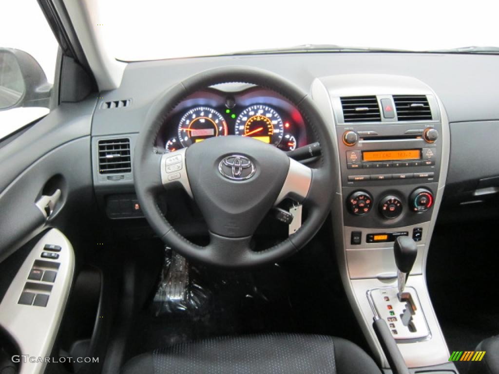 2010 Toyota Corolla S Dark Charcoal Dashboard Photo #39513824
