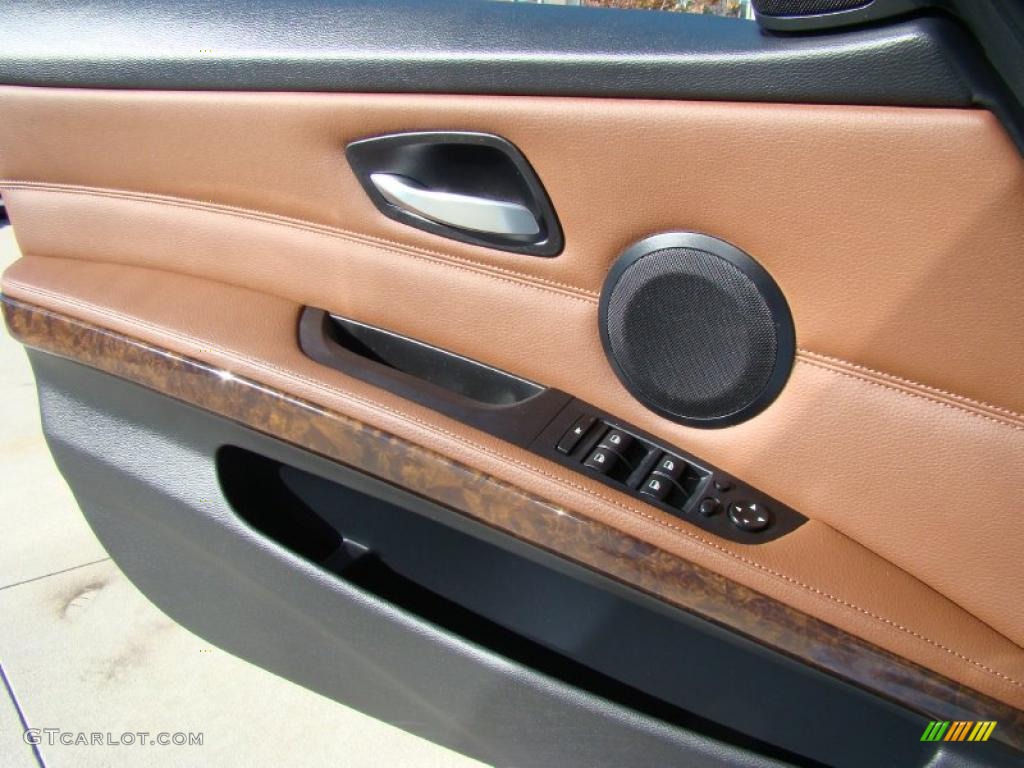 2008 BMW 3 Series 328xi Sedan Saddle Brown/Black Door Panel Photo #39513956
