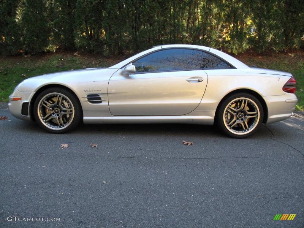 Brilliant Silver Metallic 2005 Mercedes-Benz SL 65 AMG Roadster Exterior Photo #39517552
