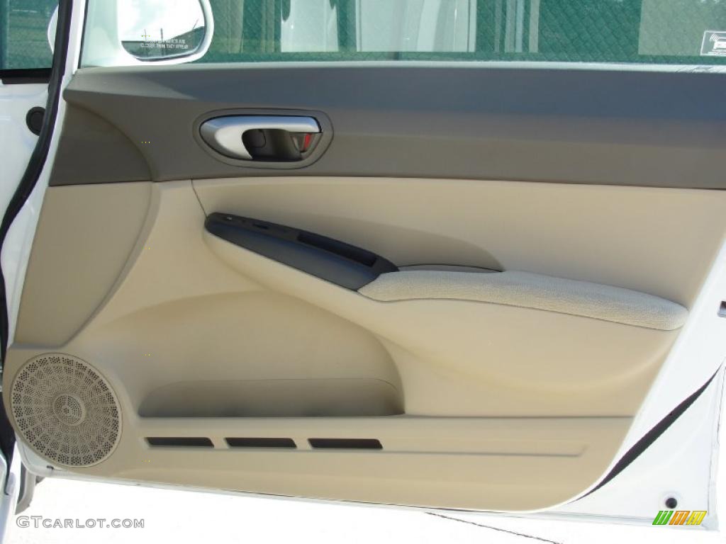 2007 Honda Civic LX Sedan Ivory Door Panel Photo #39517560