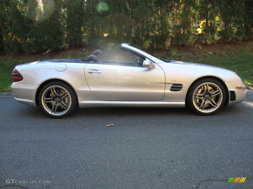 Brilliant Silver Metallic 2005 Mercedes-Benz SL 65 AMG Roadster Exterior Photo #39517616